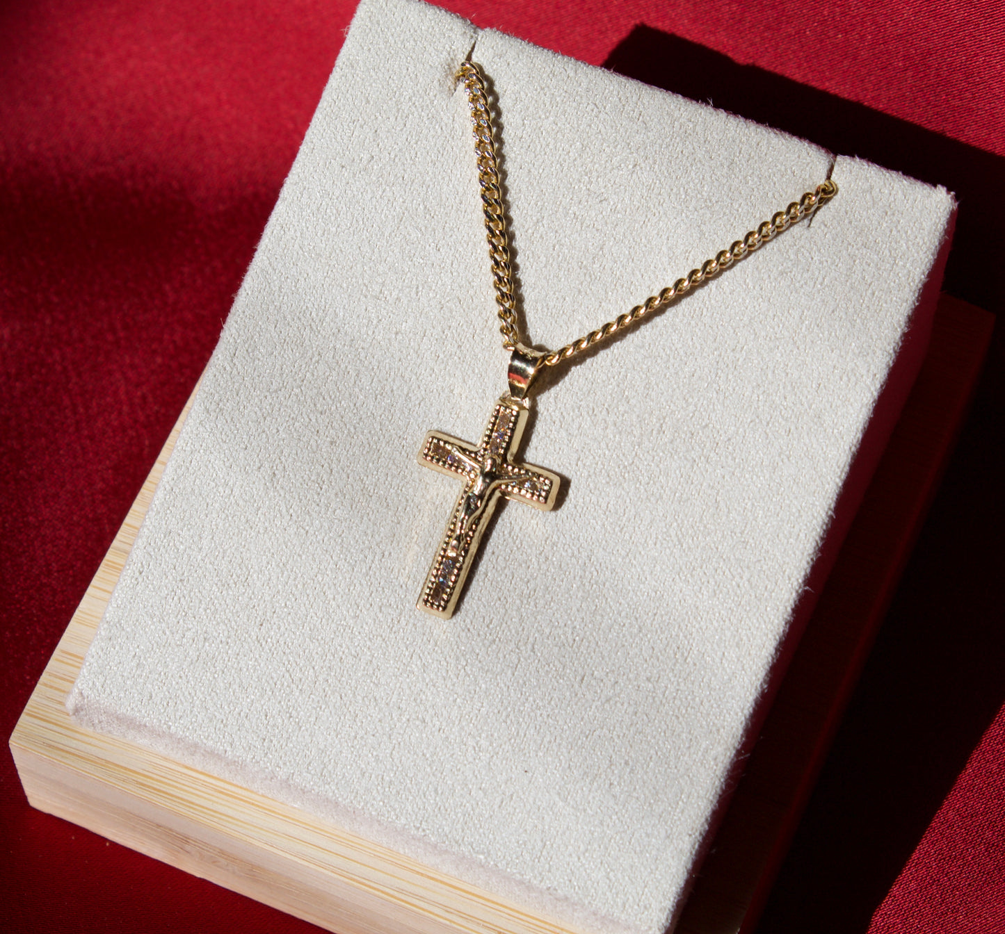 14K Gold cross pendant