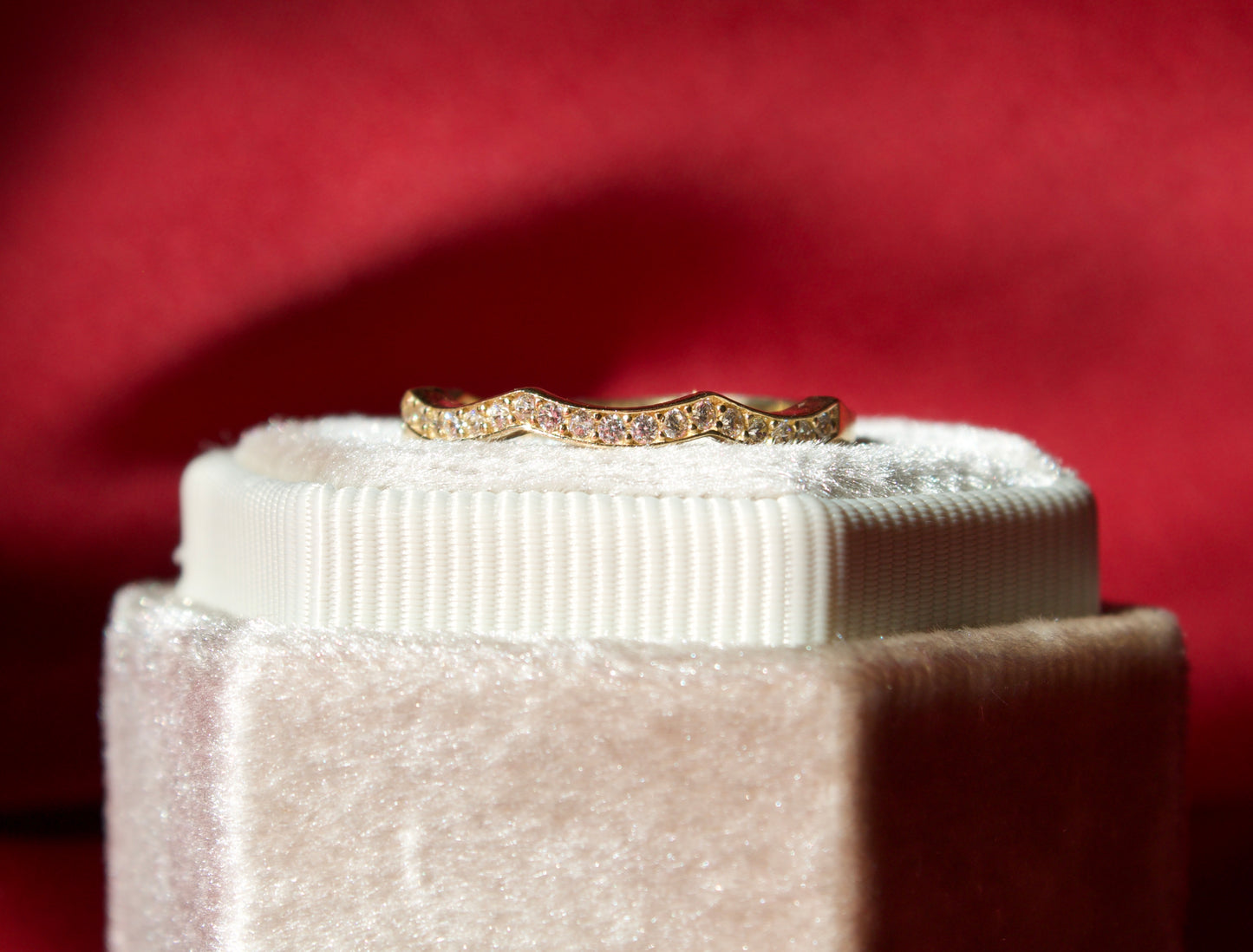14K Gold dainty stoned ring size 6.5