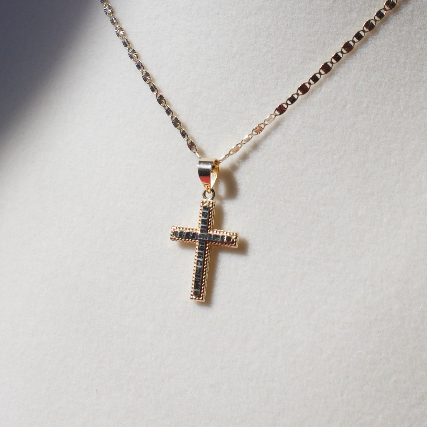 14K Gold cross pendant
