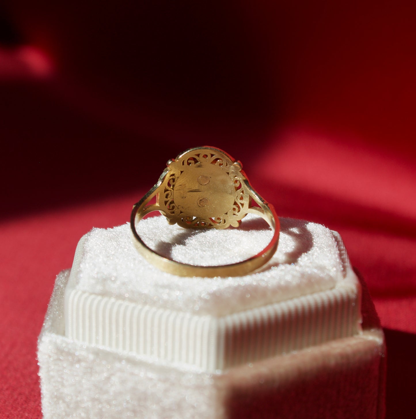 14k Gold Solesito Virgencita Ring Size 8