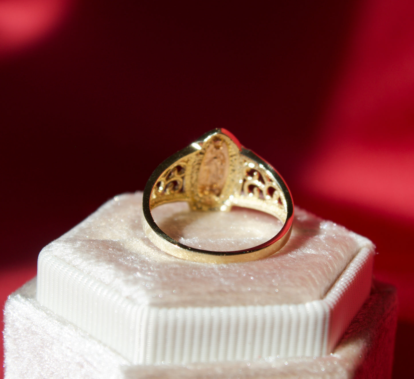14K Gold Classic Virgencita Ring Size 6.5