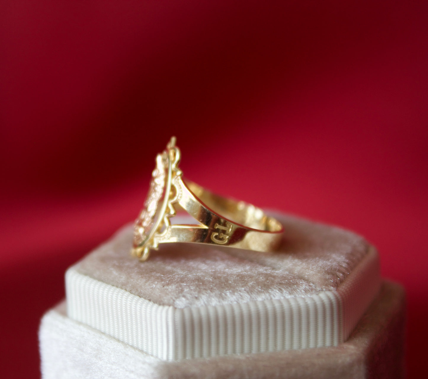 14K Gold Virgencita Ring Size 7