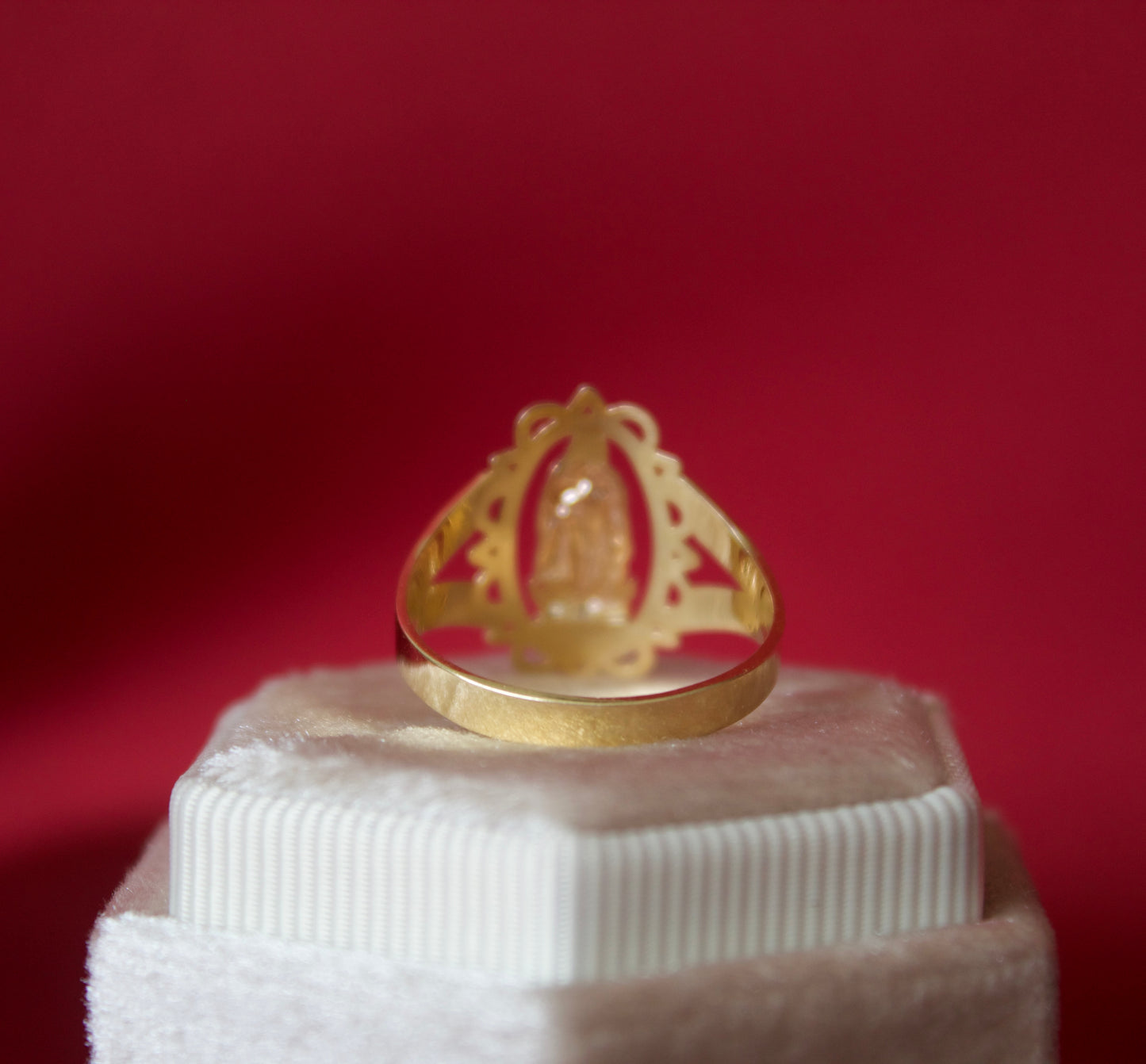 14K Gold Virgencita Ring Size 7