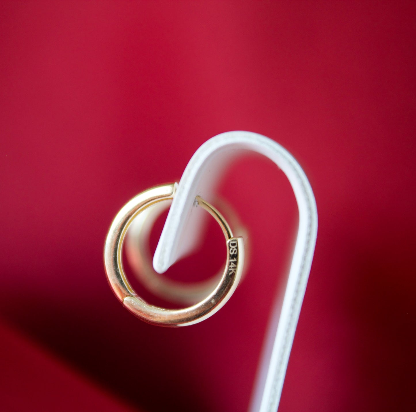 14K Gold hoOp earrings (13mm)