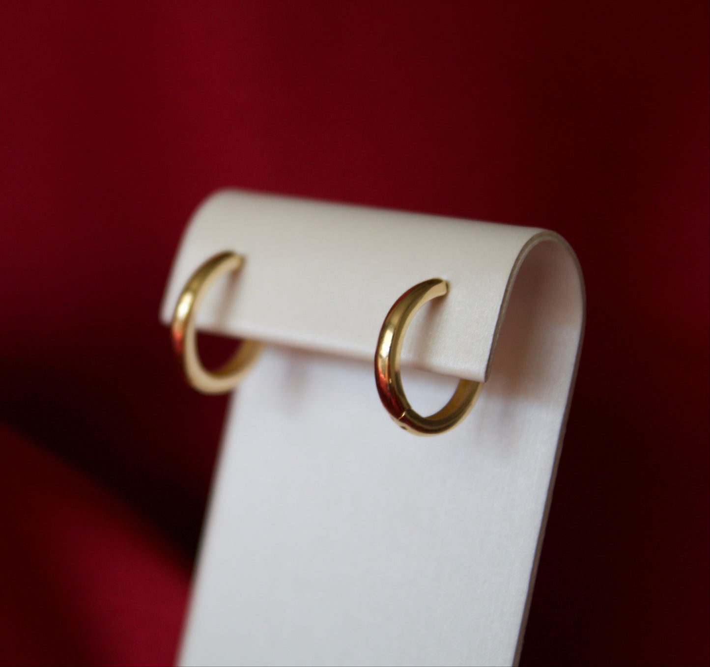 14K Gold hoOp earrings (13mm)