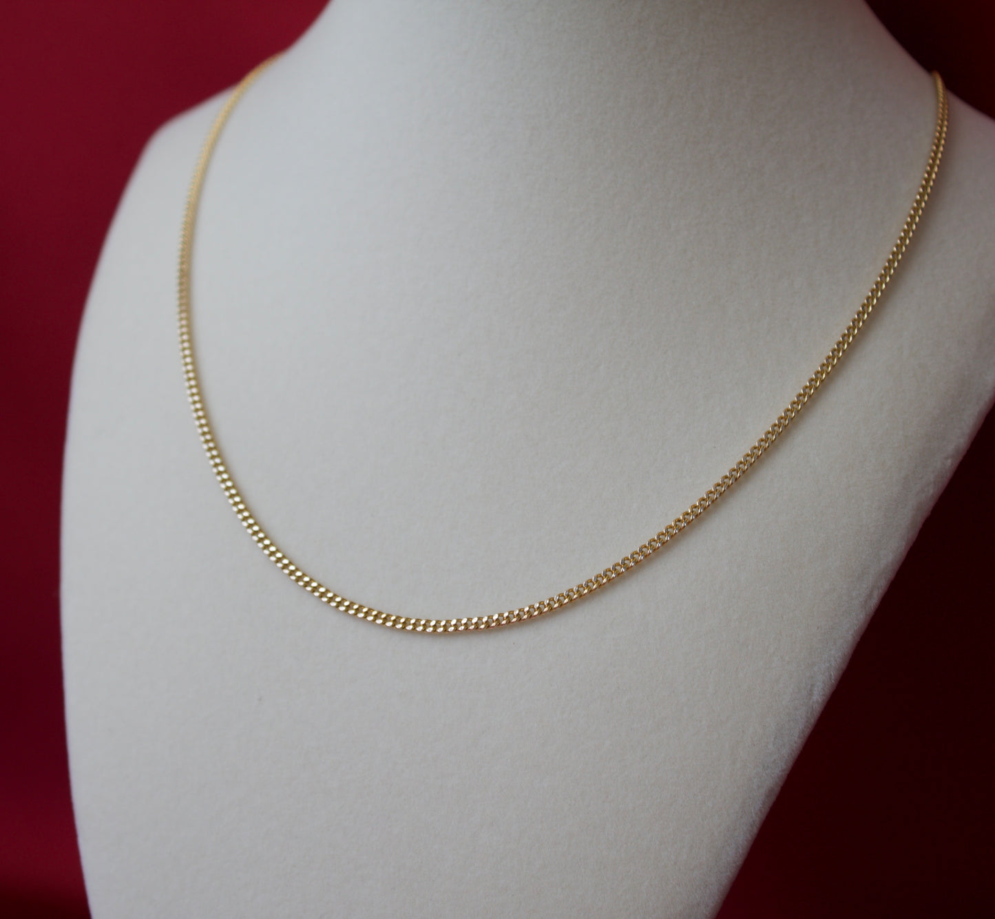 14K Gold dainty cuban link chain