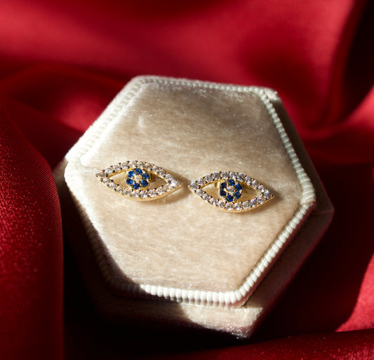 14K Gold Ojo earrings