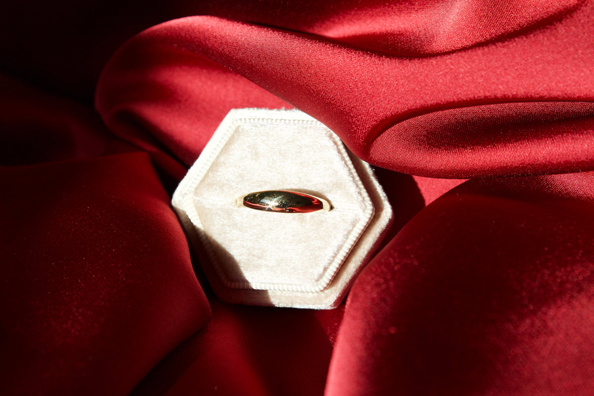 14k Gold timeless band ring size 8