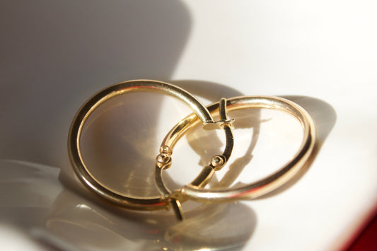 14K Gold hOop earrings (21mm)