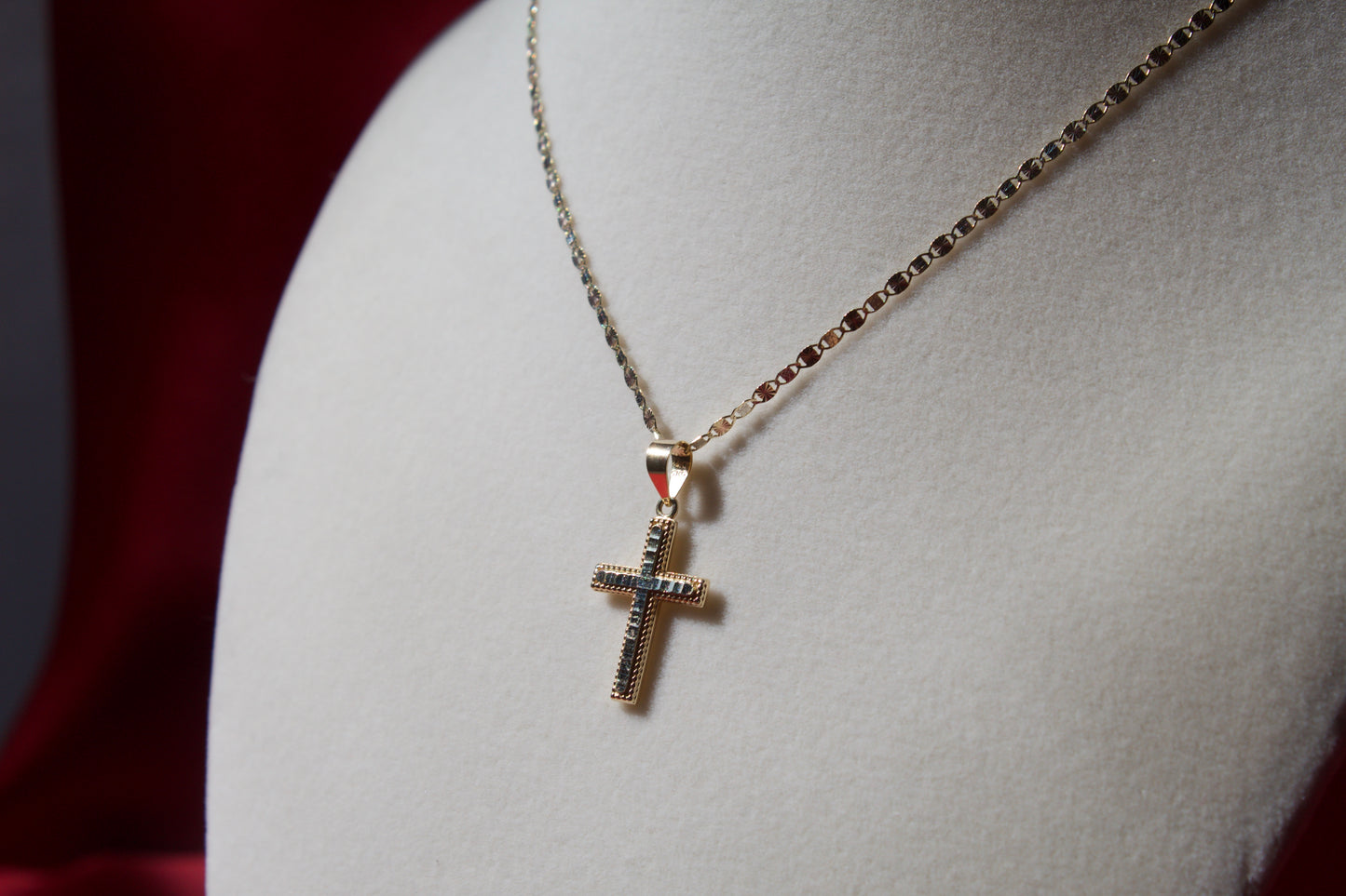 14K Gold cross pendant
