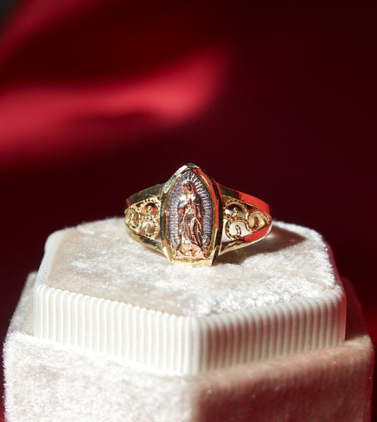 14K Gold Classic Virgencita Ring Size 6.5