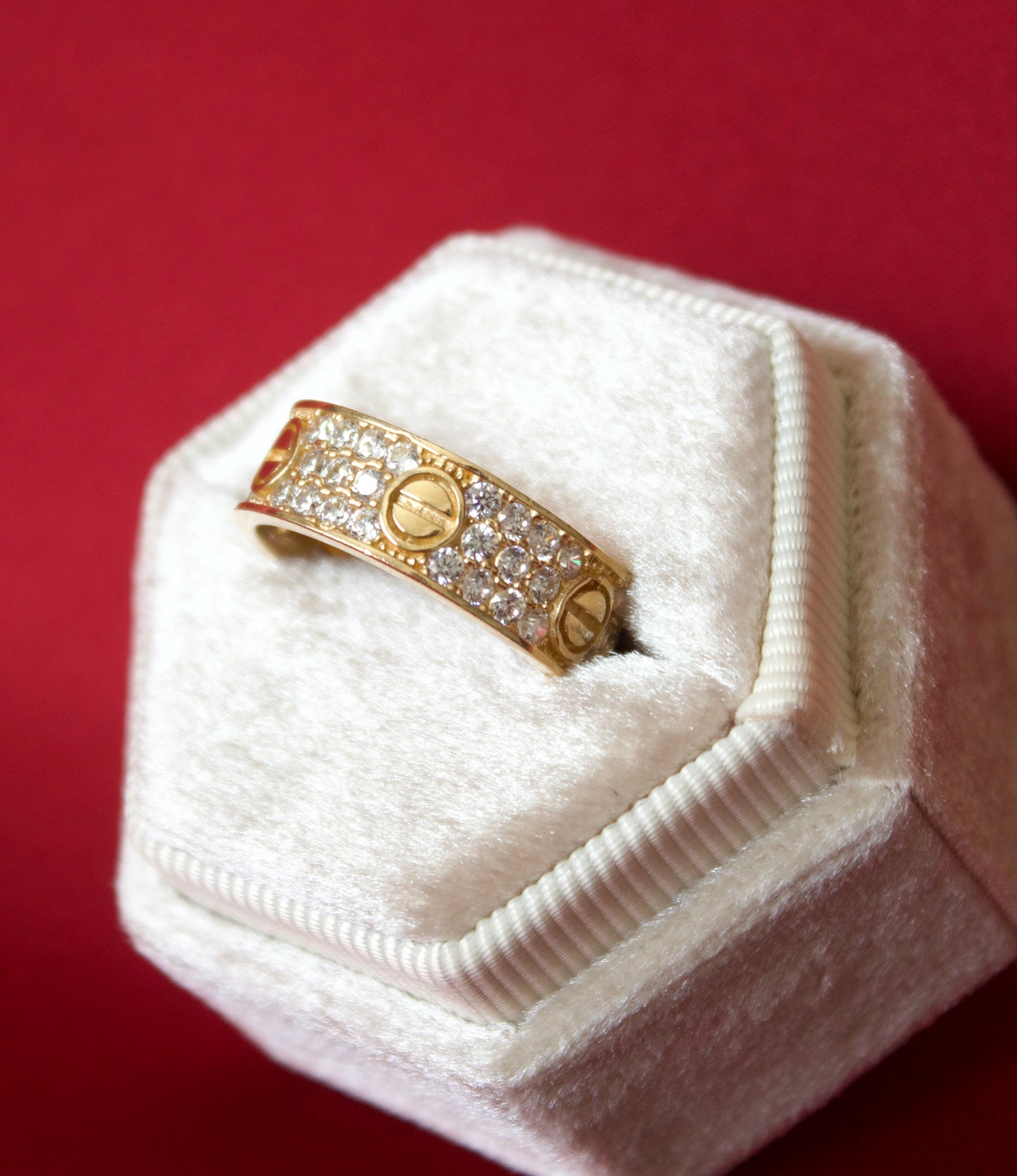 14K Gold Designer inspired ring size 7