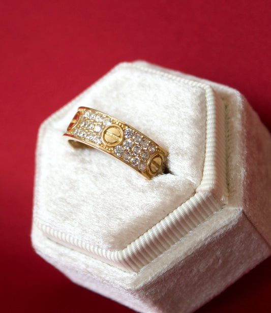 14K Gold Designer inspired ring size 7