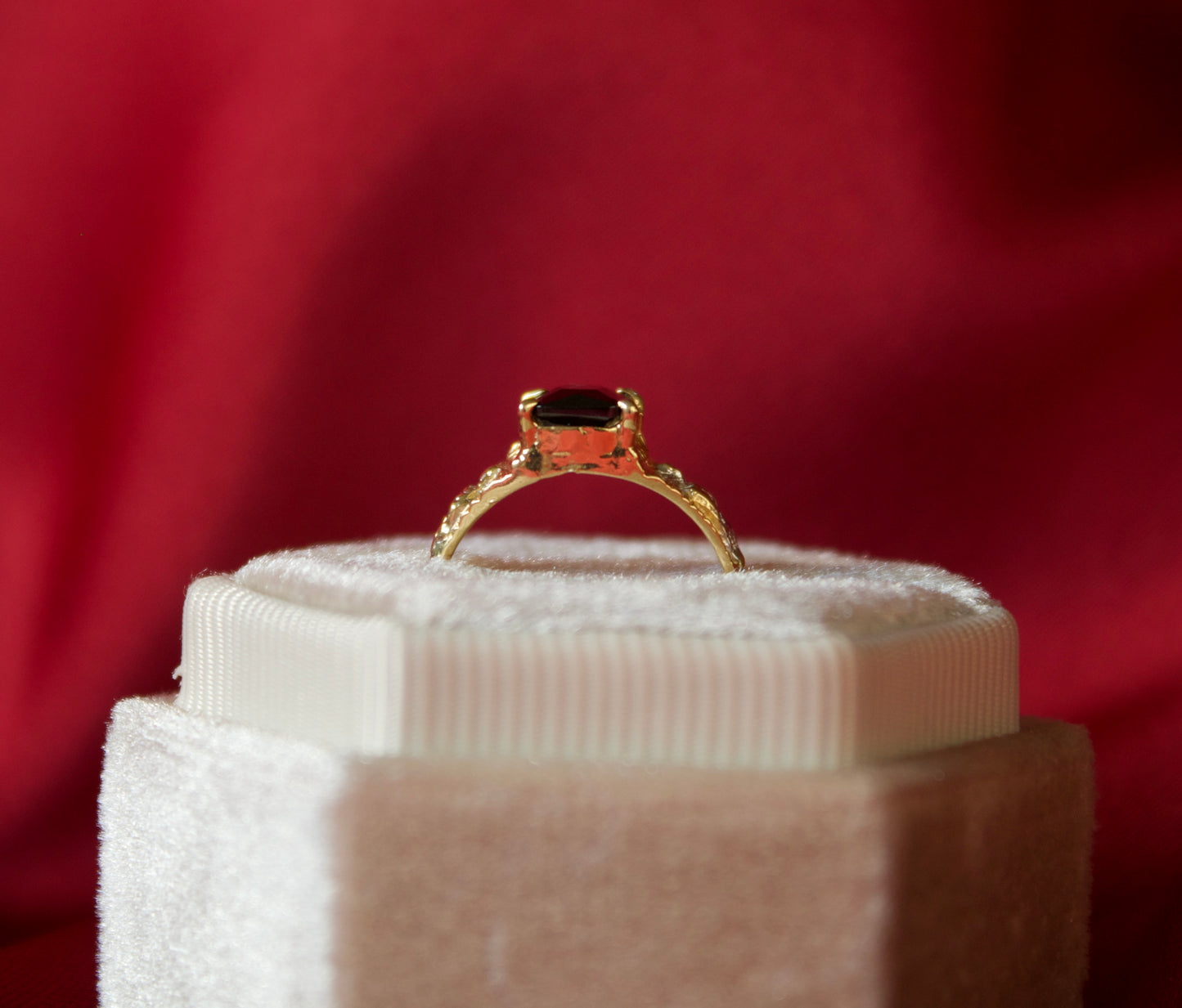 14K Gold black stone square ring size 3.5