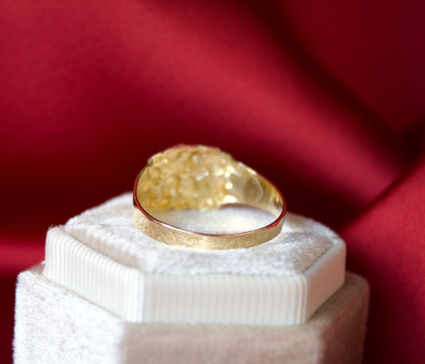 14K Gold Nugget style ring mens size 10