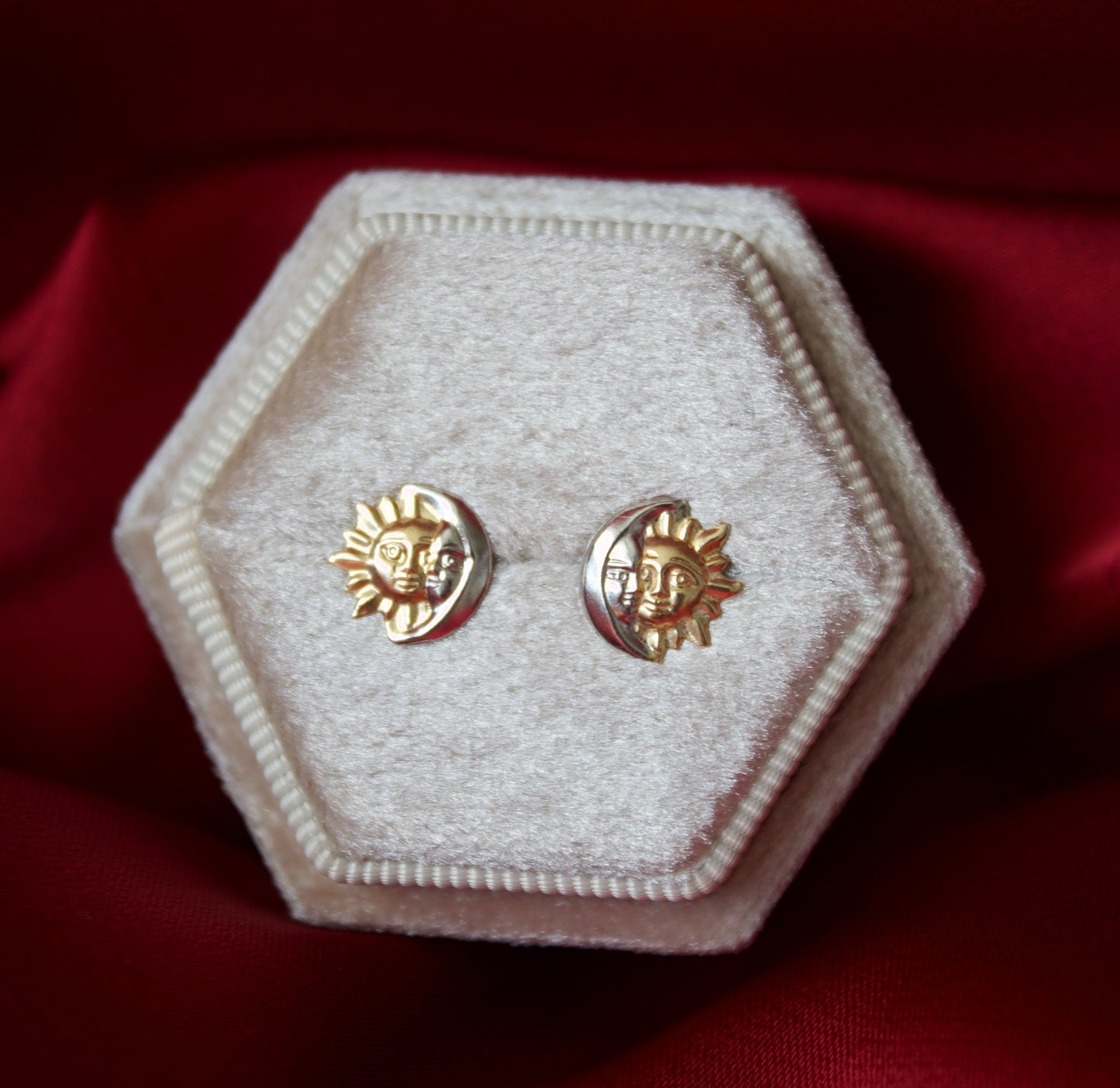 14K Gold Sol y Luna earrings
