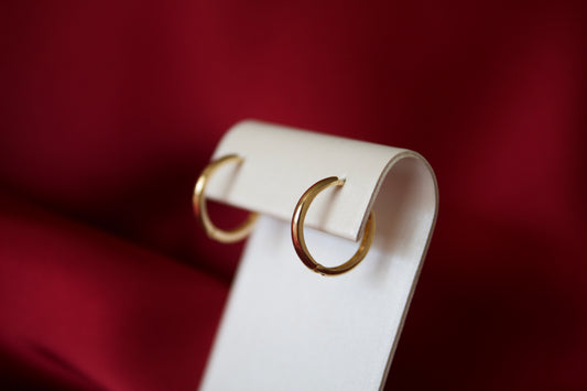 14K Gold hOop earrings (15mm)