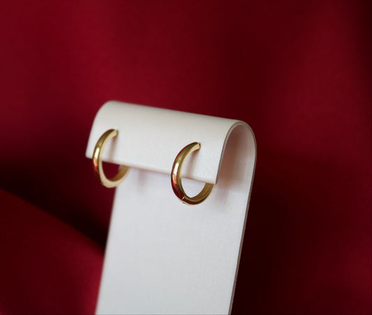 14K Gold hoOp earrings (13mm)