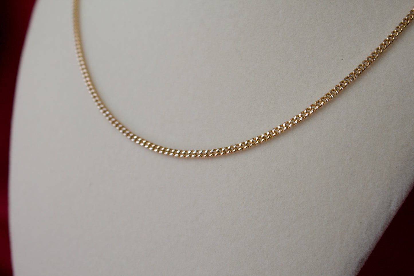 14K Gold dainty cuban link chain