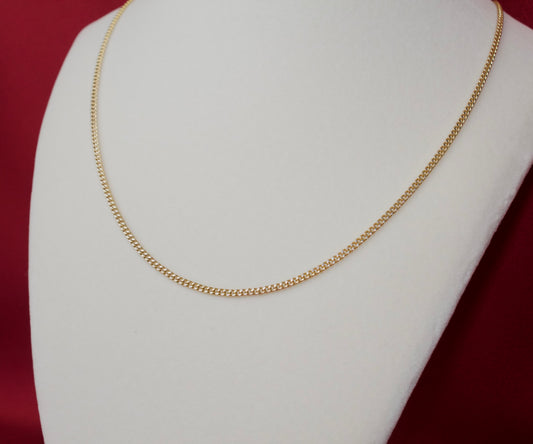14K Gold dainty cuban link chain