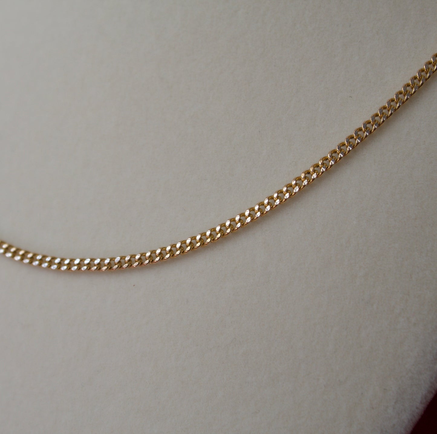 14K Gold dainty cuban link chain